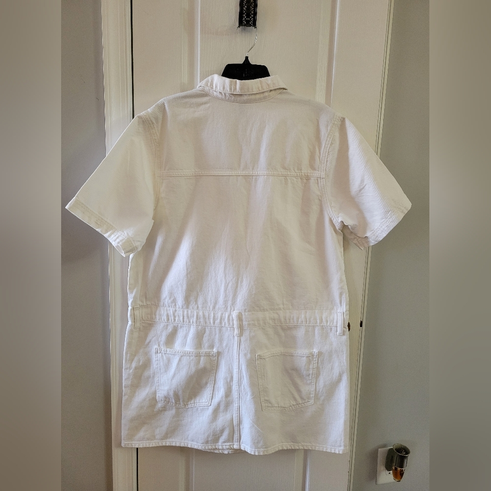 NWT Universal Thread White Denim Short Sleeve Drop Waist Mini Dress Size XL - Picture 14 of 16